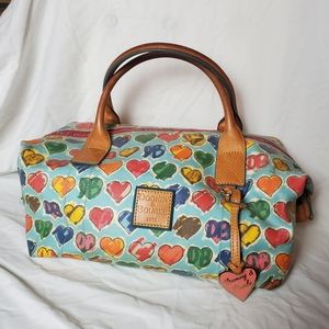 Dooney & Bourke Barrel Satchel Graffiti Heart Handbag